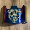 Chicago Bears Full Size Football Helmet Visor Shield Blue Chrome Mirror w/ Clips - PICK LOGO COLOR