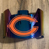 Chicago Bears Full Size Football Helmet Visor Shield Blue Chrome Mirror w/ Clips - PICK LOGO COLOR