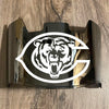 Chicago Bears Full Size Football Helmet Visor Shield Silver Chrome Mirror w/ Clips - PICK LOGO COLOR