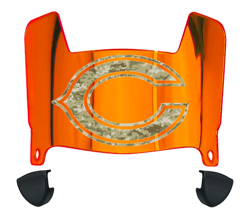 Chicago Bears Limited Edition Mini Football Helmet Visor Shield w/ Clips - PICK VISOR & LOGO COLOR