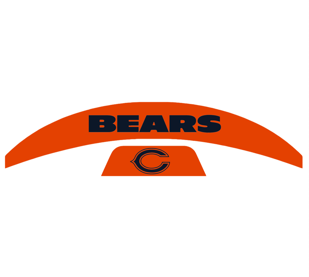Chicago Bears MIDI Mid Size SpeedFlex Football Helmet Front & Back Bumper Decal Set - Pick Color