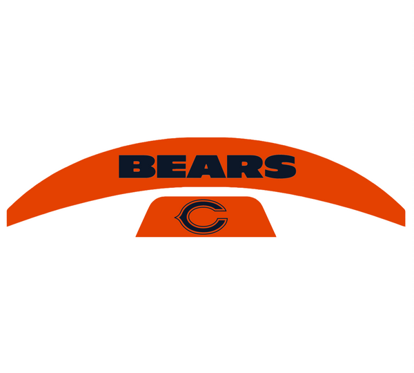 Chicago Bears MIDI Mid Size SpeedFlex Football Helmet Front & Back Bumper Decal Set - Pick Color