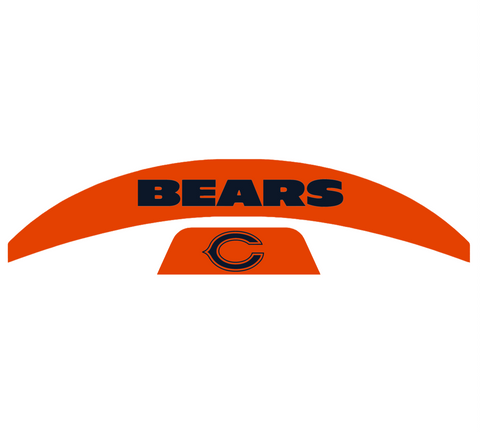 Chicago Bears MIDI Mid Size SpeedFlex Football Helmet Front & Back Bumper Decal Set - Pick Color