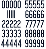 Chicago Bears Jersey Style Vinyl Number Decal Sheet Set of 50 #0-9 - Pick Color & Size