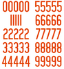 Chicago Bears Jersey Style Vinyl Number Decal Sheet Set of 50 #0-9 - Pick Color & Size