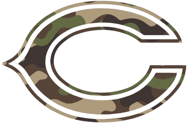 Chicago Bears Woodland Camo Camouflage Team Logo Premium DieCut Vinyl Decal PICK SIZE