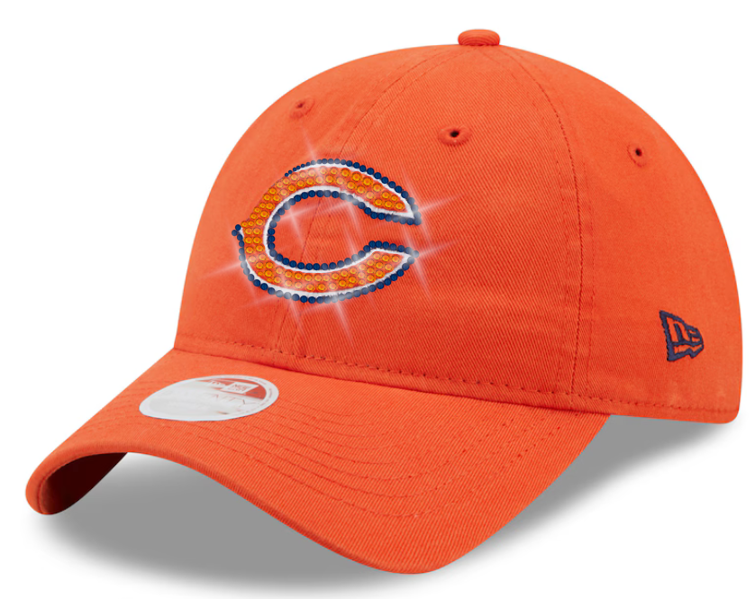 Chicago Bears Swarovski Crystal Bling Womens New Era Adjustable Hat Orange