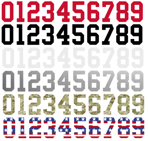 Chicago Blackhawks Helmet Jersey Style Vinyl Number Decal Sheet Set of 50 #0-9 - Pick Color & Size