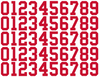 Chicago Blackhawks Helmet Jersey Style Vinyl Number Decal Sheet Set of 50 #0-9 - Pick Color & Size