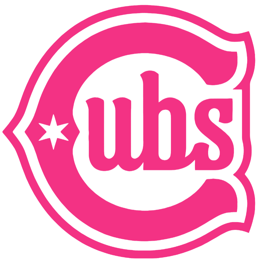 Chicago Cubs HOT PINK Alternate Logo Premium DieCut Vinyl Decal PICK SIZE