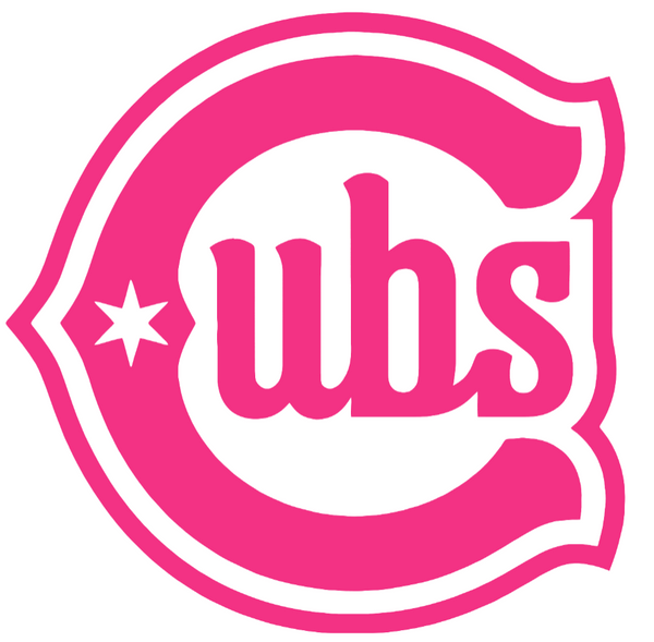 Chicago Cubs HOT PINK Alternate Logo Premium DieCut Vinyl Decal PICK SIZE