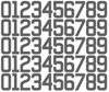 Chicago Cubs Baseball Helmet Jersey Style Vinyl Number Decal Sheet Set of 50 #0-9 - Pick Color & Size
