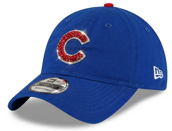Chicago Cubs Swarovski Crystal Bling Womens New Era Adjustable Hat
