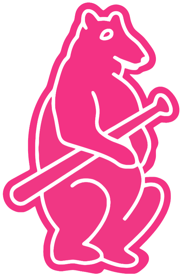 Chicago Cubs HOT PINK Retro Throwback 1900s-1910s Logo Premium DieCut Vinyl Decal PICK SIZE