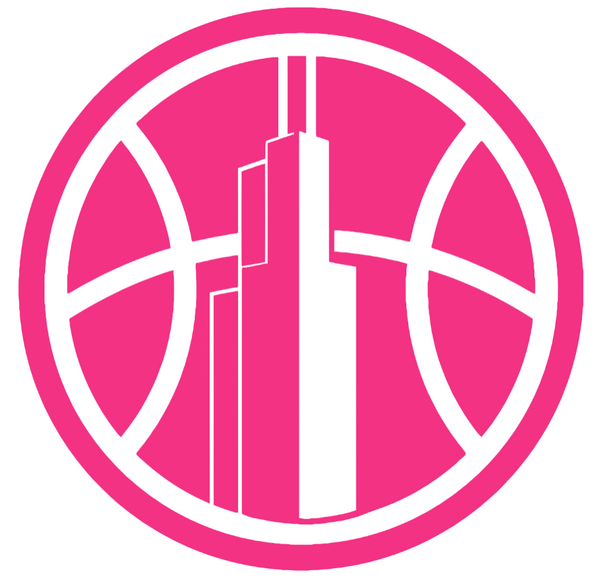 Chicago Sky HOT PINK Alternate Logo Premium DieCut Vinyl Decal PICK SIZE