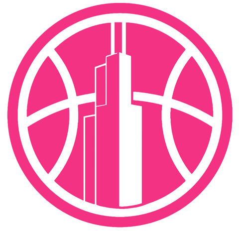 Chicago Sky HOT PINK Alternate Logo Premium DieCut Vinyl Decal PICK SIZE