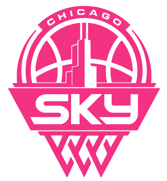 Chicago Sky HOT PINK Team Logo Premium DieCut Vinyl Decal PICK SIZE