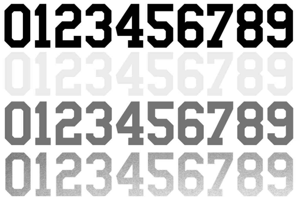 Chicago White Sox Baseball Helmet Jersey Style Vinyl Number Decal Sheet Set of 50 #0-9 - Pick Color & Size