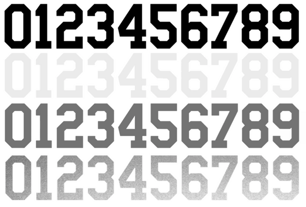 Chicago White Sox Baseball Helmet Jersey Style Vinyl Number Decal Sheet Set of 50 #0-9 - Pick Color & Size