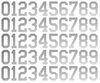 Chicago White Sox Baseball Helmet Jersey Style Vinyl Number Decal Sheet Set of 50 #0-9 - Pick Color & Size