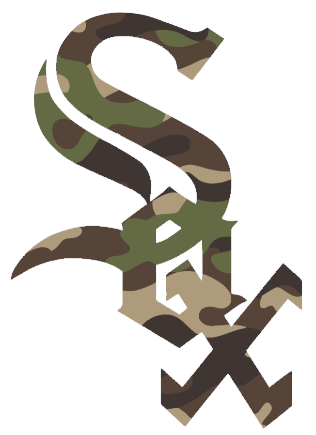 Chicago White Sox Woodland Camo Camouflage Team Logo Premium DieCut Vinyl Decal PICK SIZE