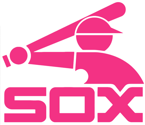 Chicago White Sox HOT PINK Retro Throwback 1970s-1990s Logo Premium DieCut Vinyl Decal PICK SIZE