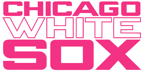 Chicago White Sox HOT PINK Team Name Logo Premium DieCut Vinyl Decal PICK SIZE