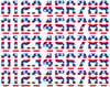 Chicago Blackhawks Helmet Jersey Style Vinyl Number Decal Sheet Set of 50 #0-9 - Pick Color & Size