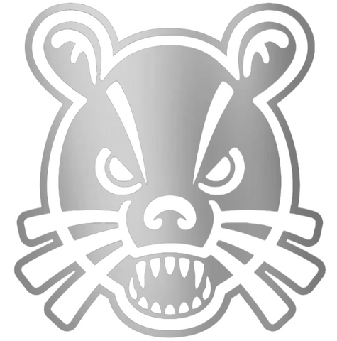 Cincinnati Bearcats SILVER CHROME MIRROR Alternate Logo Premium DieCut Vinyl Decal PICK SIZE