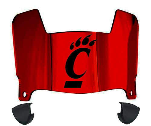 Cincinnati Bearcats Mini Football Helmet Visor Shield w/ Clips - PICK VISOR & LOGO COLOR