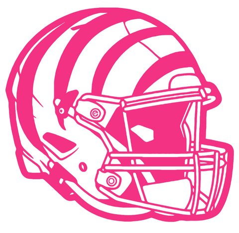 Cincinnati Bengals HOT PINK Football Helmet Premium DieCut Vinyl Decal PICK SIZE
