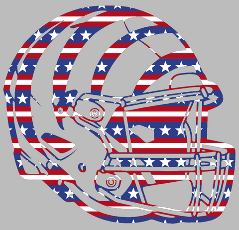 Cincinnati Bengals Football Helmet Stars & Stripes USA American Flag Vinyl Decal PICK SIZE