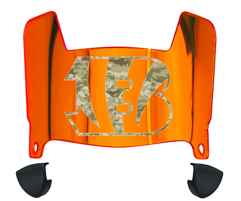 Cincinnati Bengals Limited Edition Mini Football Helmet Visor Shield w/ Clips - PICK VISOR & LOGO COLOR