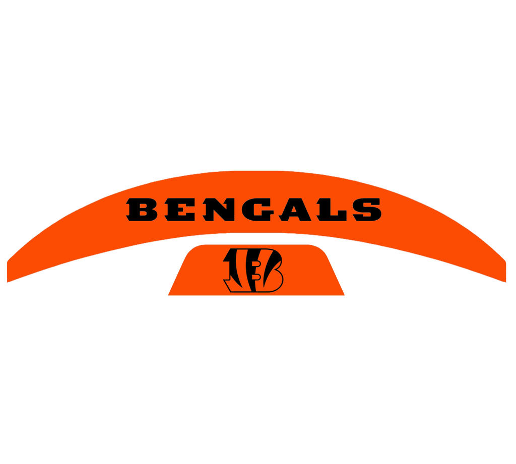 Cincinnati Bengals MIDI Mid Size SpeedFlex Football Helmet Front & Back Bumper Decal Set - Pick Color