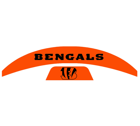 Cincinnati Bengals MIDI Mid Size SpeedFlex Football Helmet Front & Back Bumper Decal Set - Pick Color