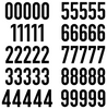 Cincinnati Bengals Jersey Style Vinyl Number Decal Sheet Set of 50 #0-9 - Pick Color & Size
