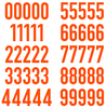 Cincinnati Bengals Jersey Style Vinyl Number Decal Sheet Set of 50 #0-9 - Pick Color & Size