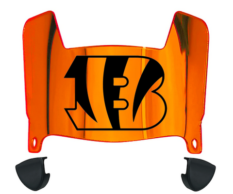 Cincinnati Bengals Mini Football Helmet Visor Shield w/ Clips - PICK VISOR & LOGO COLOR