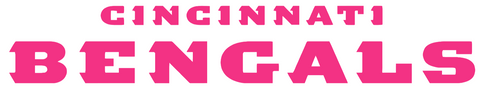 Cincinnati Bengals HOT PINK Team Name Logo Premium DieCut Vinyl Decal PICK SIZE