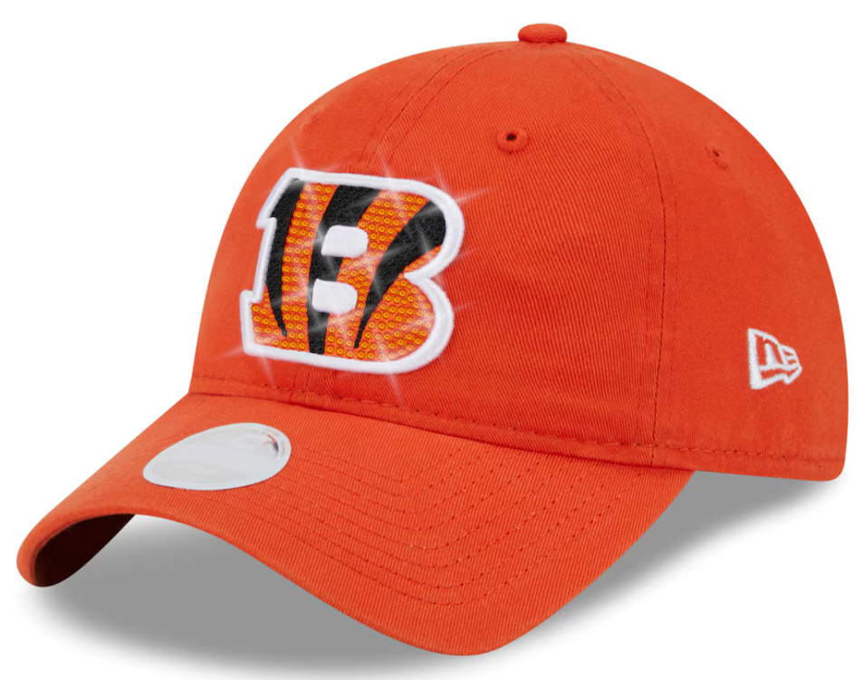 Cincinnati Bengals Swarovski Crystal Bling Womens New Era Adjustable Hat Orange