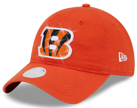 Cincinnati Bengals Swarovski Crystal Bling Womens New Era Adjustable Hat Orange