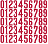 Cincinnati Reds Baseball Helmet Jersey Style Vinyl Number Decal Sheet Set of 50 #0-9 - Pick Color & Size