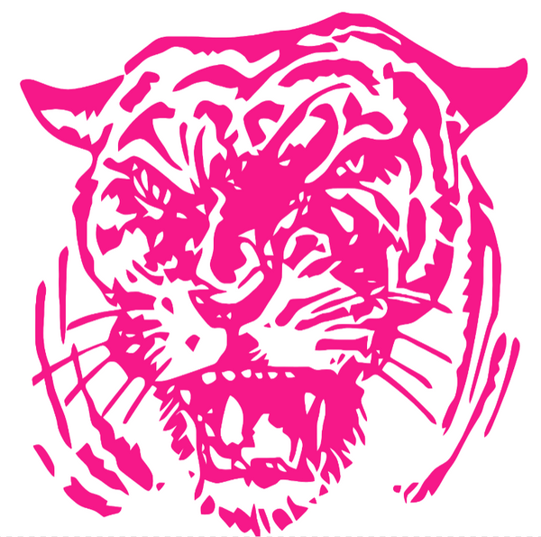 Clemson Tigers Hot Pink Retro Throwback Logo Premium DieCut Vinyl Decal PICK SIZE