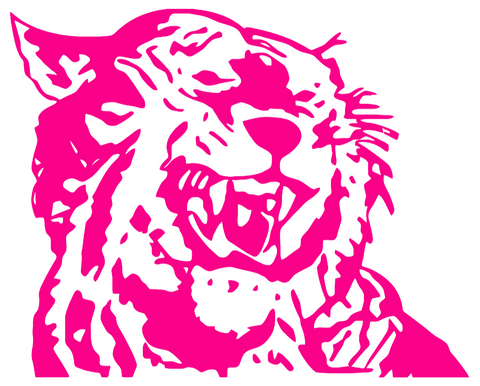 Clemson Tigers Hot Pink Retro Throwback Logo Premium DieCut Vinyl Decal PICK SIZE