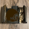 Cleveland Browns Full Size Football Helmet Visor Shield Silver Chrome Mirror w/ Clips - PICK LOGO COLOR