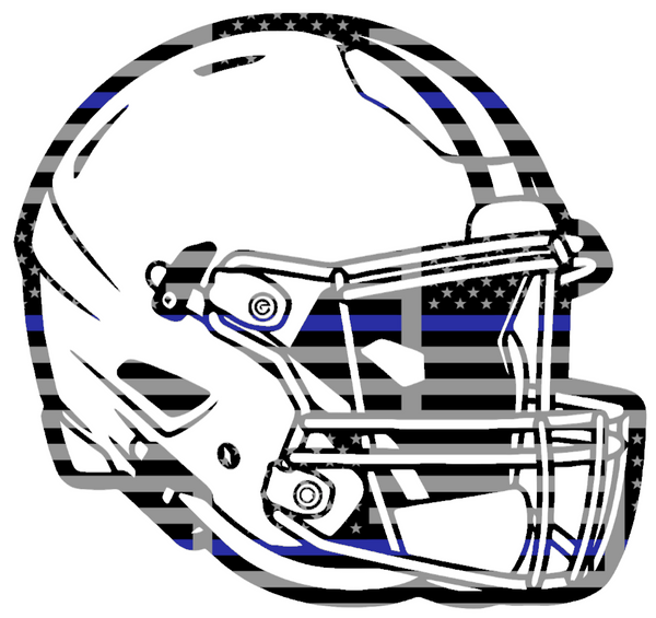 Cleveland Browns Football Helmet Thin Blue Line American Flag Premium DieCut Vinyl Decal PICK SIZE