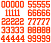Cleveland Browns Jersey Style Vinyl Number Decal Sheet Set of 50 #0-9 - Pick Color & Size