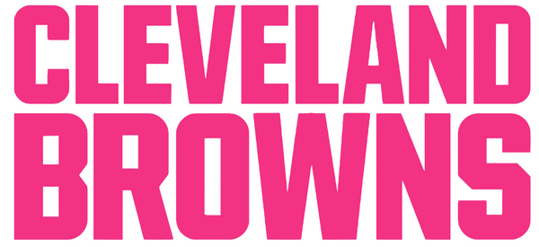 Cleveland Browns Hot Pink Team Name Logo Premium DieCut Vinyl Decal PICK SIZE