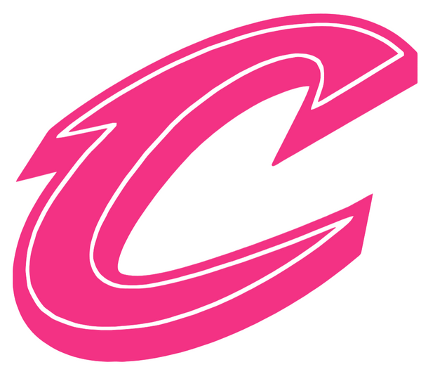 Cleveland Cavaliers HOT PINK Team Logo Premium DieCut Vinyl Decal PICK SIZE
