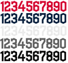 Cleveland Guardians Baseball Helmet Jersey Style Vinyl Number Decal Sheet Set of 50 #0-9 - Pick Color & Size